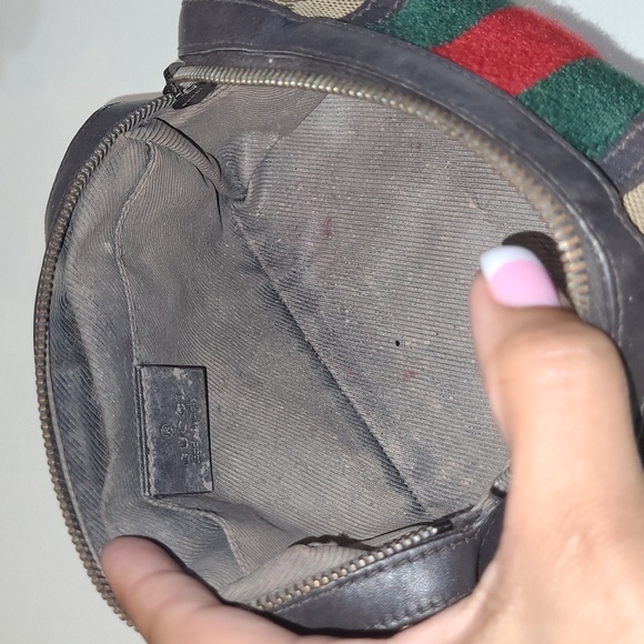 GUCCI**SHERRY LINE**EXTRA WIDE STRIPE** MAKE UP BAG - Picture 15 of 17